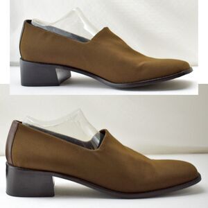 Donald J Pliner Brown Microfiber Leather Loafers 1-5/8" Heels - Women's 9.5 N